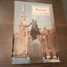 Vintage Know Your America Program BOSTON American Geographical Society Booklet picture