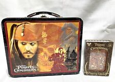 Disney Pirates of the Caribbean Tin Box Lunchbox Embossed & Sealed Playing Cards picture