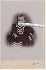 Cabinet Photo - Cute Little Girl-Looks Worried-Marked GEN-Striped Dress picture