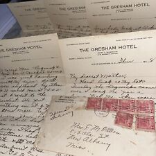 Antique 1928 Letter Home with The Gresham Hotel Letterhead Black Mountain NC picture