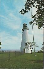 Marblehead Peninsula In Lake Erie Lighthouse Sea Side Chrome Vintage Post Card picture