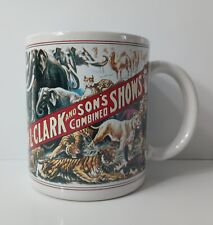 Vintage M L Clark & Sons Circus Shows Mug Cup Stoneware Animals Japan 10 Oz picture