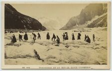 Garcin circa 1870 CDV in Geneva. Chamonix. Crossing the Sea of Ice. picture