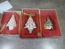 Set of 3 Lenox Christmas Tree Ornaments in Boxes picture
