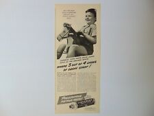 1947 LISTERINE TOOTH PASTE Boy On Rocking Horse vintage art print ad picture