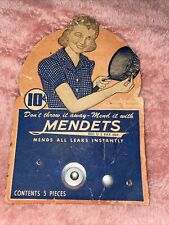 Vintage Mendets Pot & Pan Repair Kit,Original/Complete Point Of Sale Advertising picture