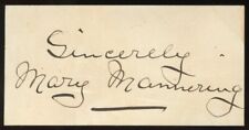 Mary Mannering d1953 signed autograph 1x3 Cut English Actress in White Roses picture
