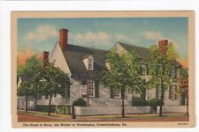 The Home Of Mary The Mother Of Washington Fredericksburg Virginia Linen Postcard picture