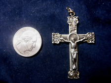 Vintage Ornate Crucifix Sterling Silver picture
