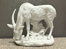 Vintage 1973 Grazing Impala Deer Aldon Accessories Made In NYC Porcelain Bisque picture