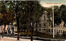 1915 High School Easton, Antique Posted Valentine-Souvenir Postcard posted 1916 picture