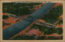 Postcard: 41-AIR VIEW OF NEW BOURNE BRIDGE OVER CAPE COD CANAL, MASS. picture