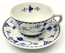 CHARMING FURNIVALS DENMARK BLUE & WHITE CUP & SAUCER, ENGLAND, EXCELLENT COND picture