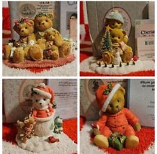 Cherished Teddies Lot Of 4 Christmas Figurines picture