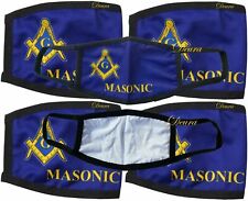 MASONIC MASTER MASON 4 PACK FACE MASK MASKS FREEMASON BLUE MASON Washable picture
