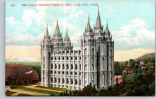 Postcard UT The Great Mormon Temple Salt Lake City Utah UNP picture