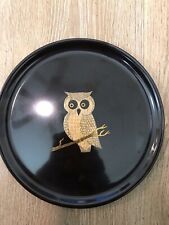 Couroc of Monterey California  Owl Platter /  Plate 10 1/2 