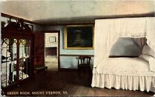 Postcard Virginia Mount Vernon Green Room Vintage VA picture