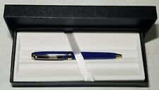 Sheaffer Mini Prelude Ballpoint Pen Gloss Blue Lacquer w/ Gold Trim Nice Gift picture