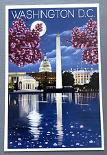 Washington, DC - Night Scene - Lantern Press Postcard picture