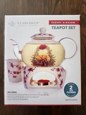 Teabloom Timeless Moments Small Teapot Set Cherry Blossom with Candle New picture