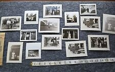 Old Photographs Photos Snapshots B&W Vintage Lot of 15 In Dated Envelope picture