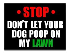 3x4 inch STOP Don't Let Your Dog Poop Bumper Sticker (vinyl decal) picture