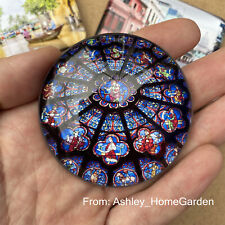 The Rose Windows of Notre Dame Paris Crystal Glass 3D Souvenir Fridge Magnet picture