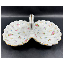 VTG Takahashi Victoria Porcelain Double Sided Relish Candy Dish Floral Painted picture