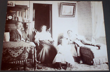 1899 Victorian Era Parlor Photograph , Beach Family of Providence Rhode Island picture