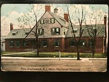 Vintage Postcard 1908 Wells Memorial Hospital New Brunswick New Jersey picture