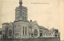 c1907 Lithograph Postcard; New Methodist Church, Tipton IN Unposted picture