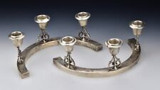 Sterling Silver 2 Piece Candelabra Centerpiece J. Wagner & Son 21.7 Troy Ounces picture