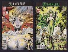 X-Men Blue #8 & #9 Newsstand Art Adams White Queen/Polaris Covers Marvel 2017 picture