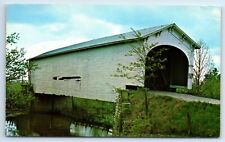 Postcard 14-70-02 Offutt's Ford Covered Bridge, Rush County IN F107 picture