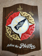 Vintage Pfeiffer Beer Sign Working Spinning Motion Sign Rare WORKS picture