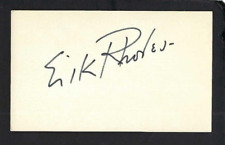 Erik Rhodes signed 3x5 card Singer Actor 