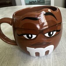 M&M's Fun Sculpted Face Large 24 oz Ceramic Coffee Tea Mug (Brown) 2019 picture