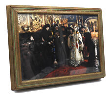 Famous Russian Painting Jewelry Box Tsarevna Visiting Monastery Vasily Surikov picture