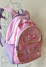 Mother Garden Backpack School Bag Pink Purple Strawberry Ribbon Stripe Kawaii picture
