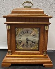 Elgin Quartz Westminster Chime Mantel Wood Clock: Hand Needs Tightened- Works picture