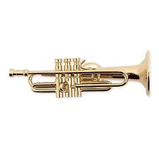 Miniature GOLD TRUMPET MAGNET Musical Instrument, 2.5