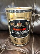 Henninger Export/Kaiser Pilsner 1 Gallon Steel Seam Cans (2 Cans) picture