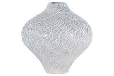 10 inch floral white porcelain vase, high-end and elegant picture