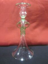 Frederick Carder Steuben Art Glass Spring Green Mat-Su-Noke Candle Holder picture