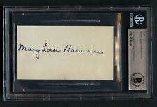 Mary Lord Harrison signed auto 2x3 cut Married Former President Harrison BAS picture
