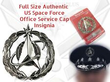 New Authentic Vanguard US Space Force Male Officer Service Cap Insignia 3E2 picture