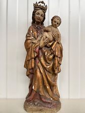 SALE  An Exceptional Madonna & Child in polychromed wood picture