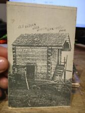 G2 Old OHIO Postcard UPPER SANDUSKY Indian Jail Wyandot County Log Cabin Tribal picture