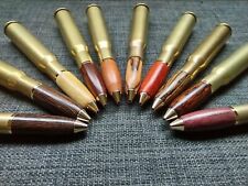 50 Caliber Bullet Twist Pen - Handcrafted in US - Refillable Wood & Brass Design picture